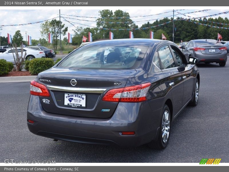Amethyst Gray / Charcoal 2014 Nissan Sentra SV