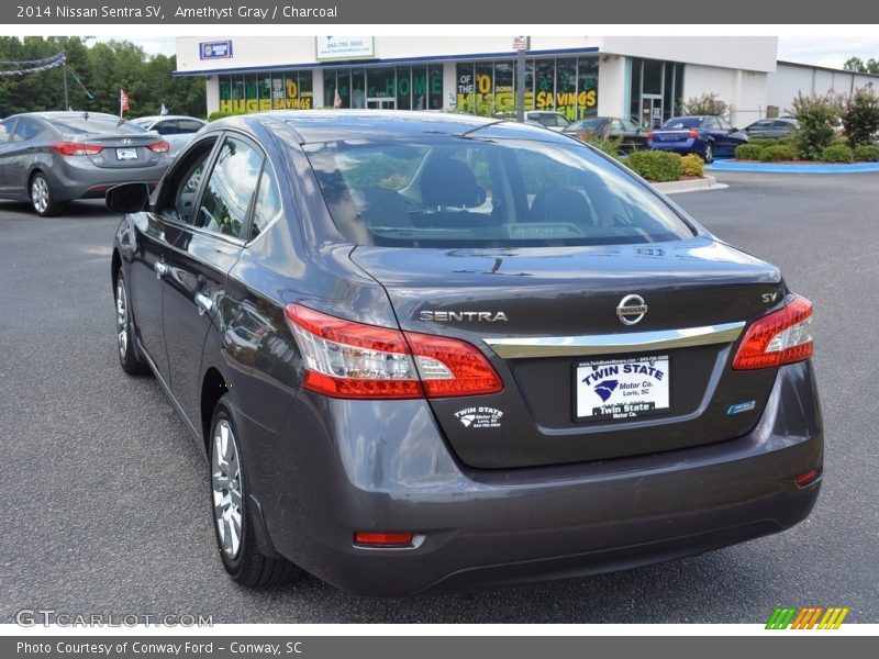 Amethyst Gray / Charcoal 2014 Nissan Sentra SV