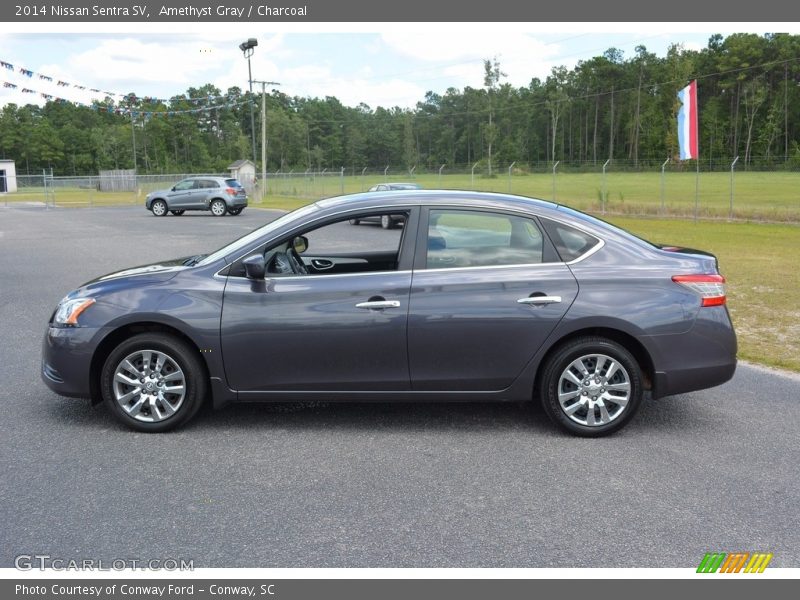 Amethyst Gray / Charcoal 2014 Nissan Sentra SV