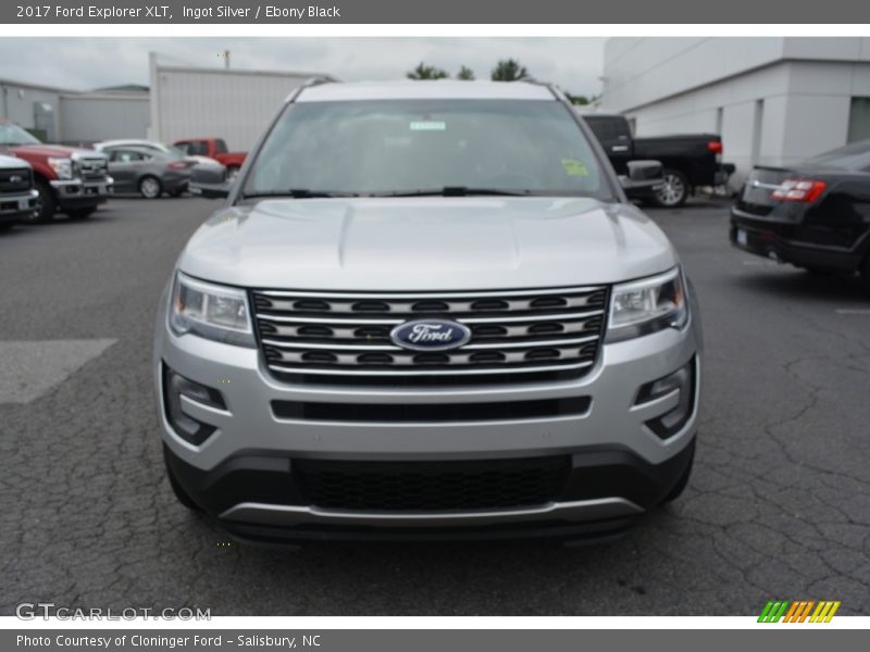 Ingot Silver / Ebony Black 2017 Ford Explorer XLT