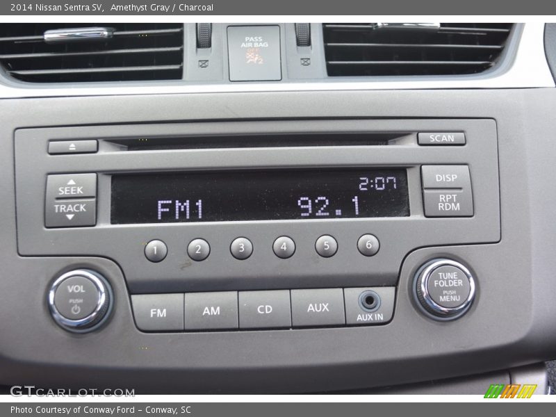 Amethyst Gray / Charcoal 2014 Nissan Sentra SV