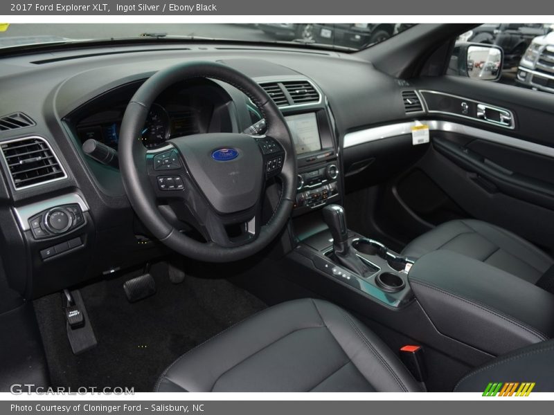Ingot Silver / Ebony Black 2017 Ford Explorer XLT