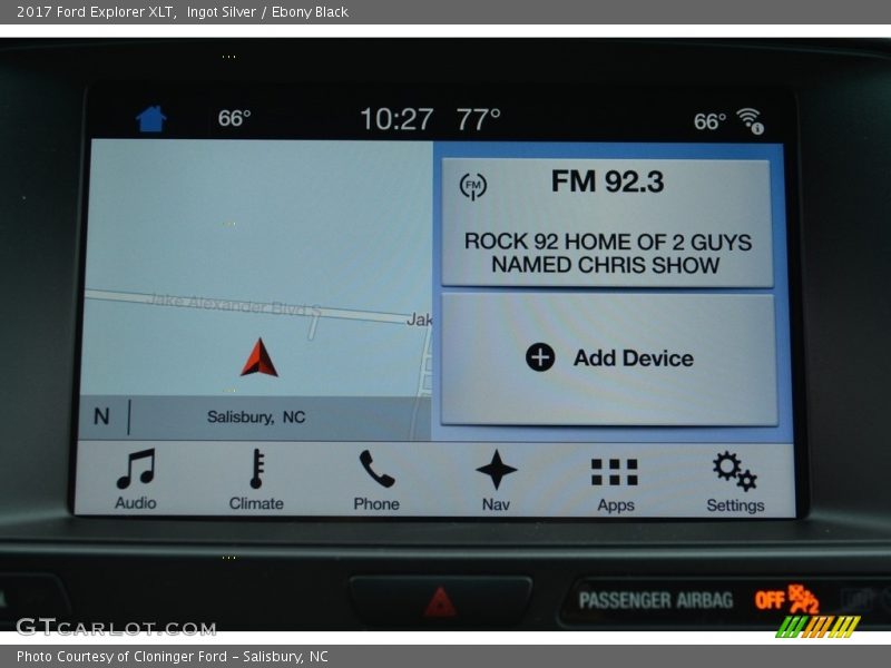 Ingot Silver / Ebony Black 2017 Ford Explorer XLT