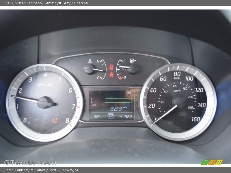 Amethyst Gray / Charcoal 2014 Nissan Sentra SV