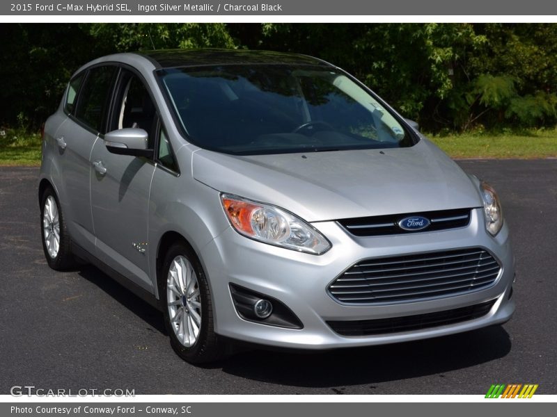 Ingot Silver Metallic / Charcoal Black 2015 Ford C-Max Hybrid SEL