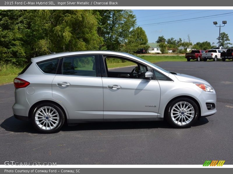 Ingot Silver Metallic / Charcoal Black 2015 Ford C-Max Hybrid SEL