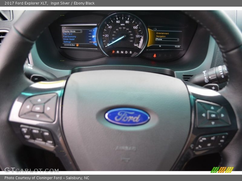 Ingot Silver / Ebony Black 2017 Ford Explorer XLT
