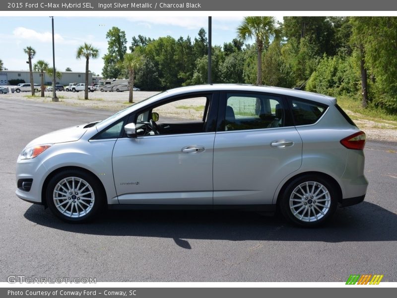 Ingot Silver Metallic / Charcoal Black 2015 Ford C-Max Hybrid SEL