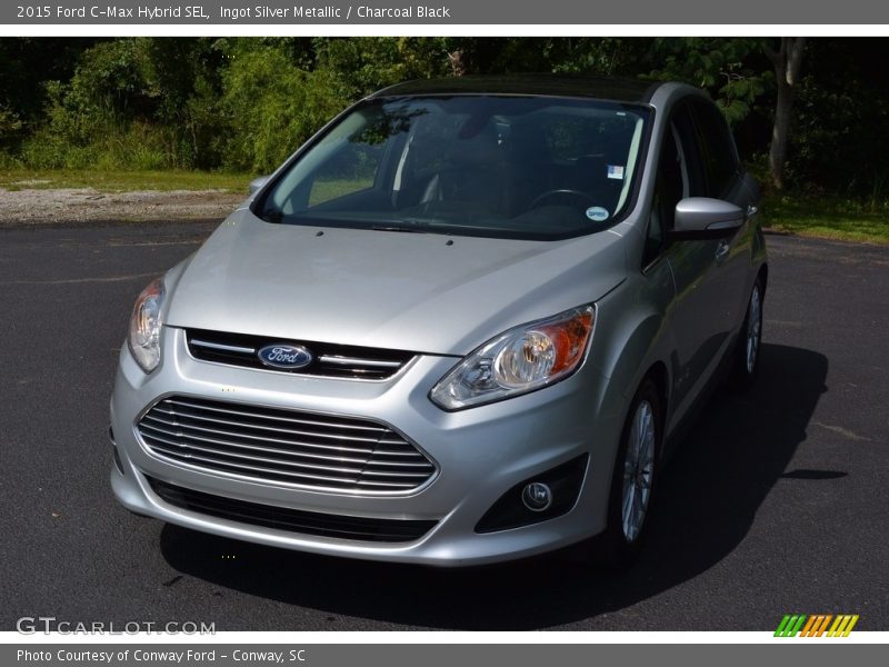 Ingot Silver Metallic / Charcoal Black 2015 Ford C-Max Hybrid SEL