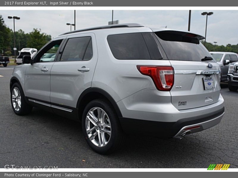 Ingot Silver / Ebony Black 2017 Ford Explorer XLT