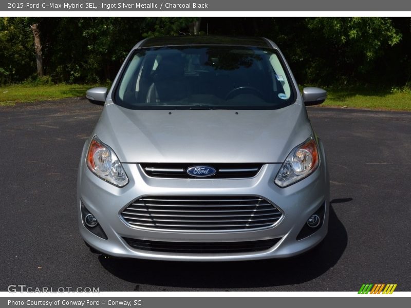 Ingot Silver Metallic / Charcoal Black 2015 Ford C-Max Hybrid SEL
