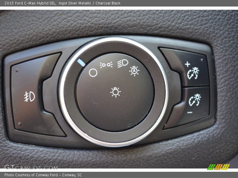 Ingot Silver Metallic / Charcoal Black 2015 Ford C-Max Hybrid SEL