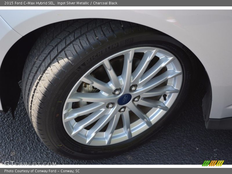 Ingot Silver Metallic / Charcoal Black 2015 Ford C-Max Hybrid SEL