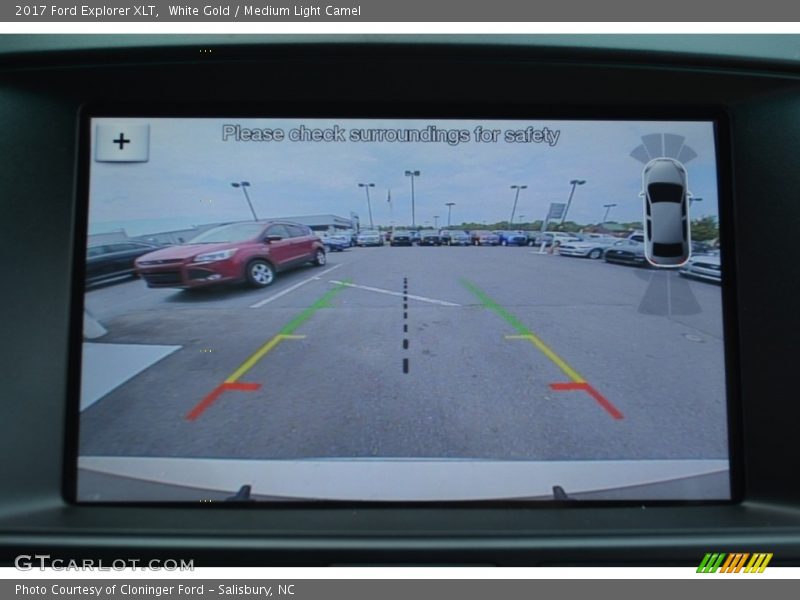 White Gold / Medium Light Camel 2017 Ford Explorer XLT