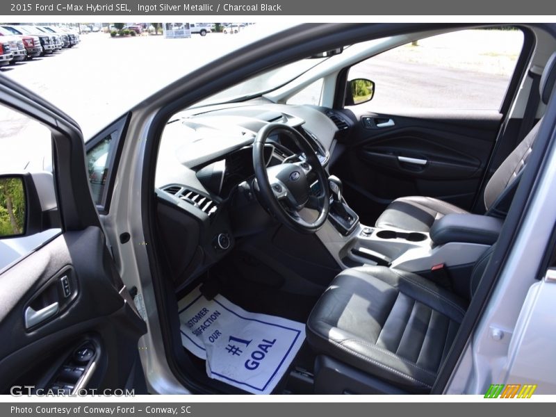Ingot Silver Metallic / Charcoal Black 2015 Ford C-Max Hybrid SEL