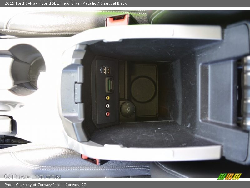 Ingot Silver Metallic / Charcoal Black 2015 Ford C-Max Hybrid SEL