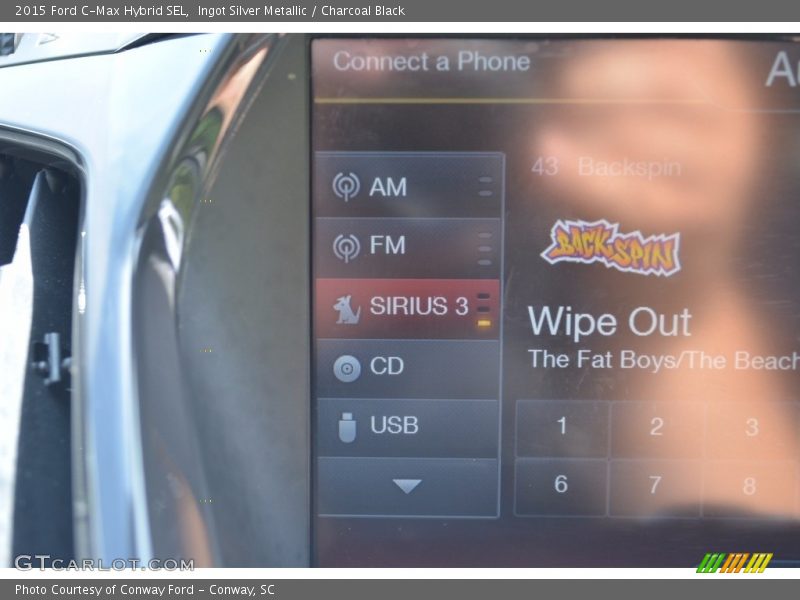 Ingot Silver Metallic / Charcoal Black 2015 Ford C-Max Hybrid SEL
