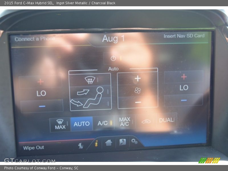 Ingot Silver Metallic / Charcoal Black 2015 Ford C-Max Hybrid SEL