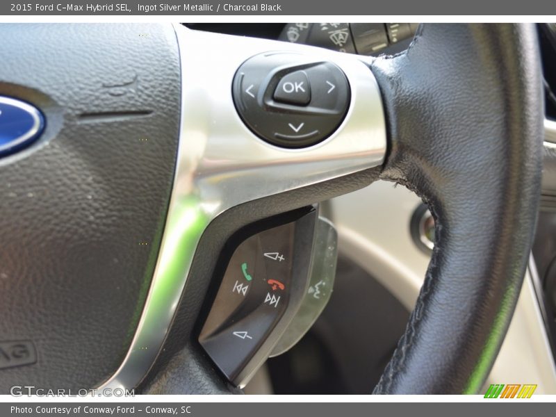 Ingot Silver Metallic / Charcoal Black 2015 Ford C-Max Hybrid SEL