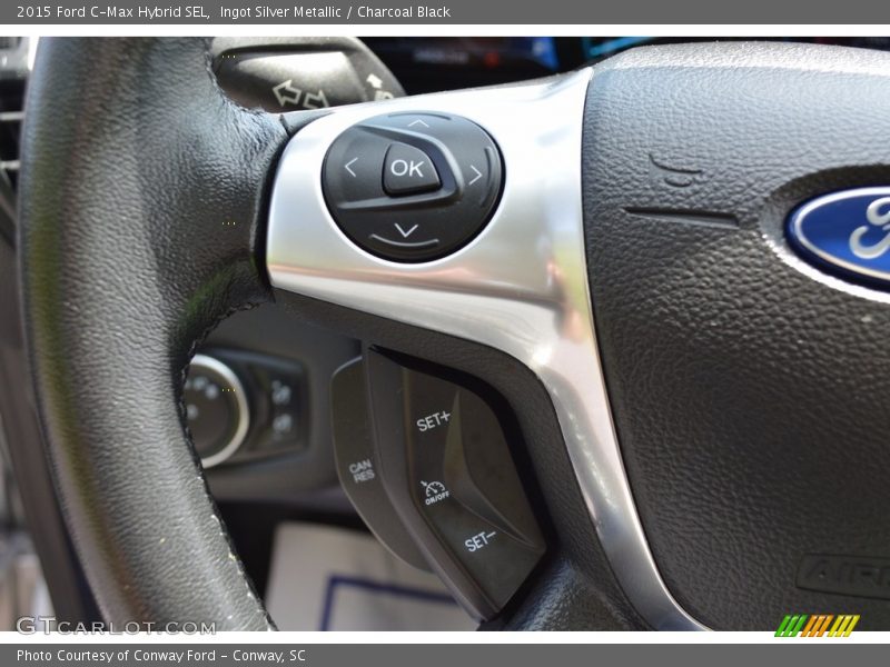 Ingot Silver Metallic / Charcoal Black 2015 Ford C-Max Hybrid SEL