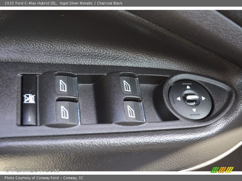 Ingot Silver Metallic / Charcoal Black 2015 Ford C-Max Hybrid SEL