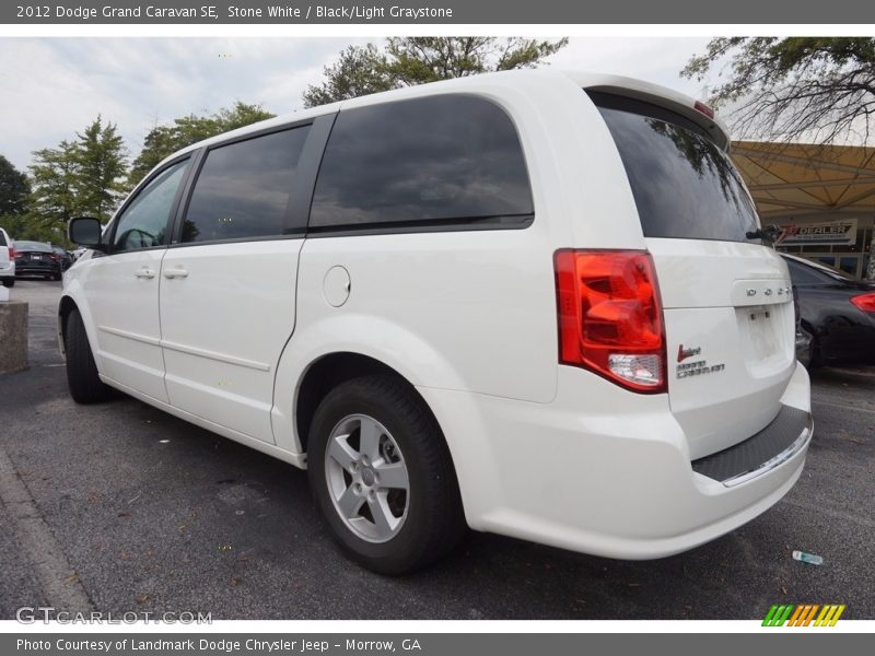 Stone White / Black/Light Graystone 2012 Dodge Grand Caravan SE