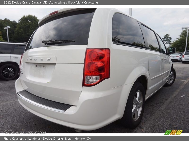 Stone White / Black/Light Graystone 2012 Dodge Grand Caravan SE