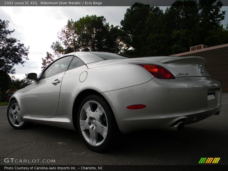 Millennium Silver Metallic / Ecru Beige 2003 Lexus SC 430