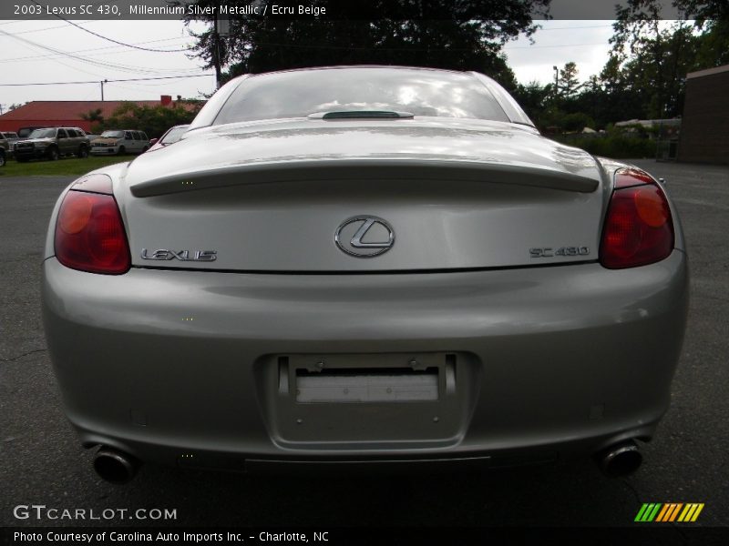Millennium Silver Metallic / Ecru Beige 2003 Lexus SC 430