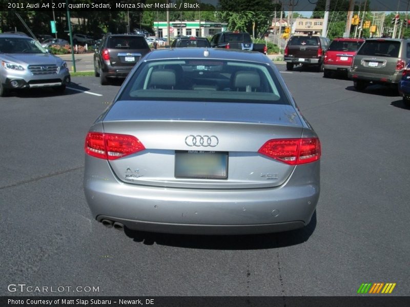 Monza Silver Metallic / Black 2011 Audi A4 2.0T quattro Sedan