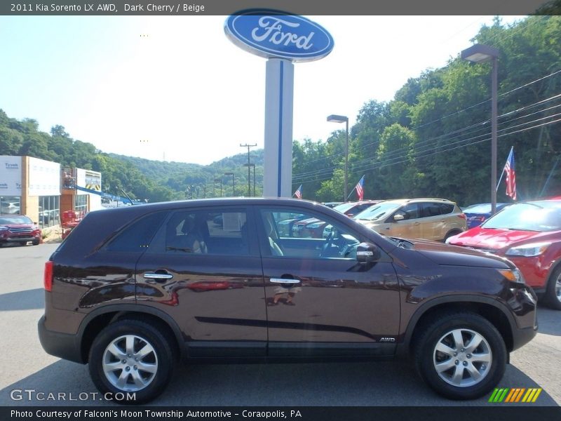 Dark Cherry / Beige 2011 Kia Sorento LX AWD