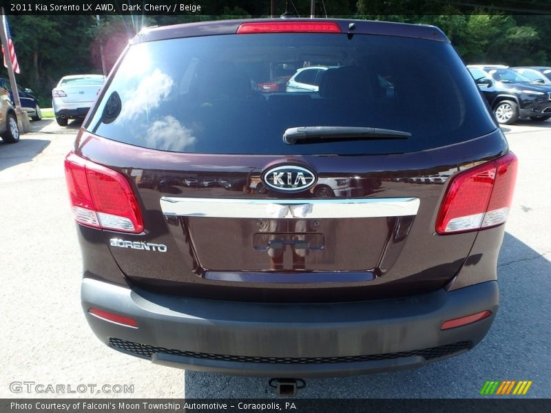 Dark Cherry / Beige 2011 Kia Sorento LX AWD