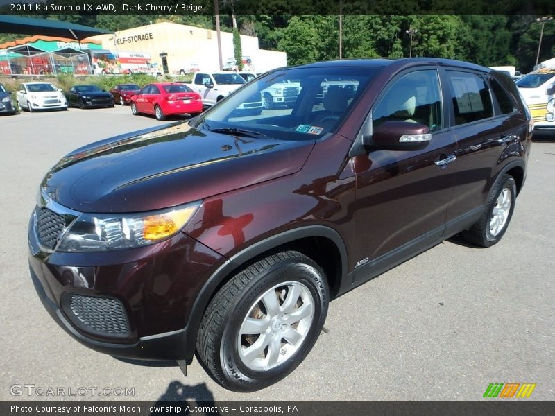 Dark Cherry / Beige 2011 Kia Sorento LX AWD