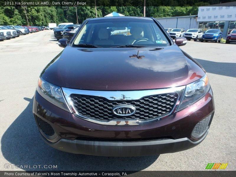 Dark Cherry / Beige 2011 Kia Sorento LX AWD