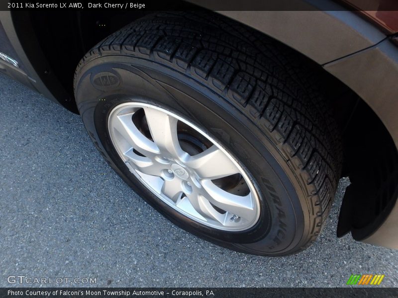 Dark Cherry / Beige 2011 Kia Sorento LX AWD