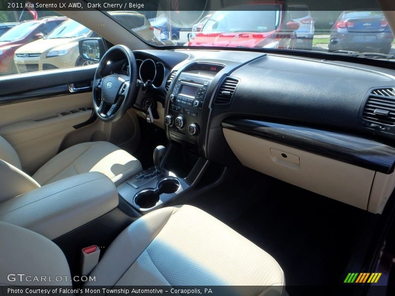 Dark Cherry / Beige 2011 Kia Sorento LX AWD
