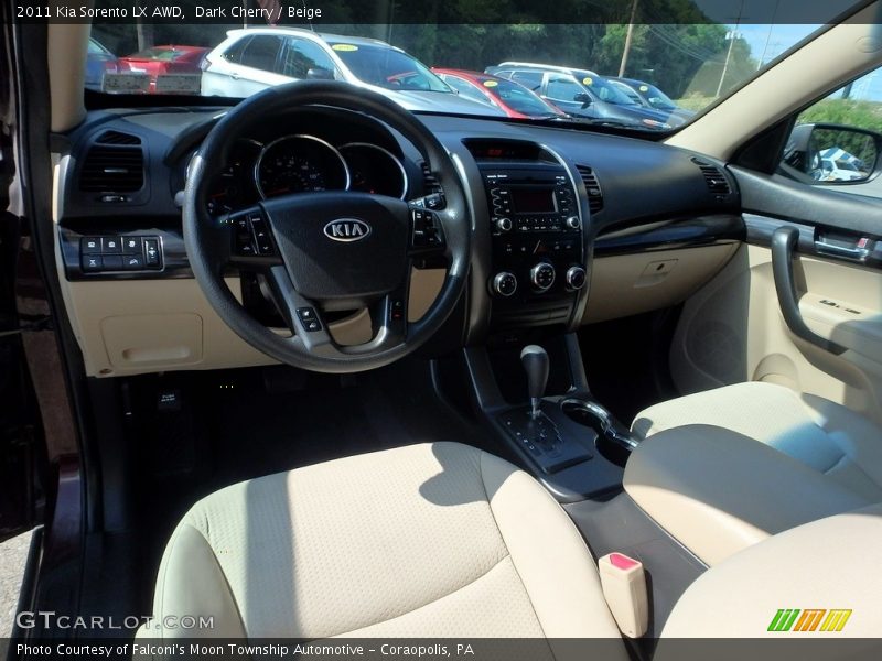 Dark Cherry / Beige 2011 Kia Sorento LX AWD