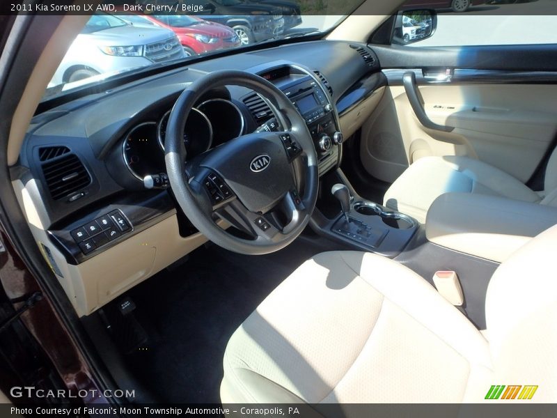 Dark Cherry / Beige 2011 Kia Sorento LX AWD
