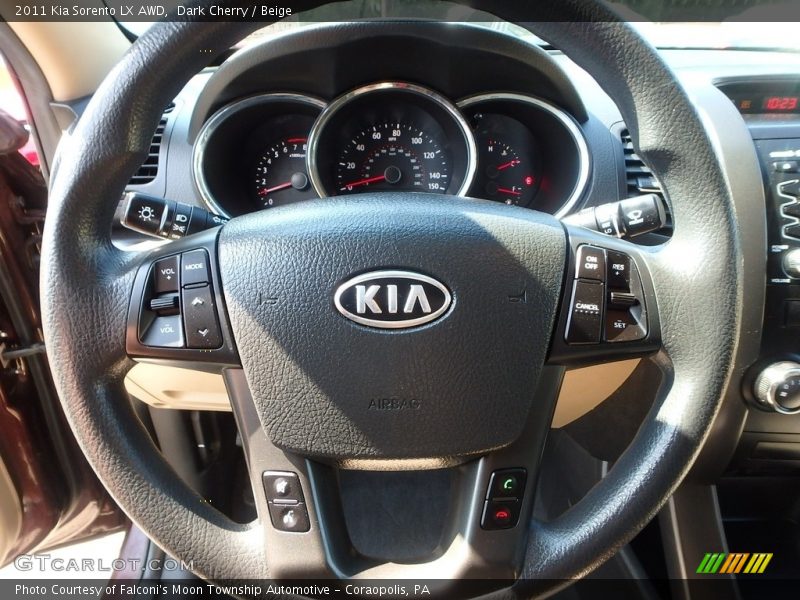 Dark Cherry / Beige 2011 Kia Sorento LX AWD