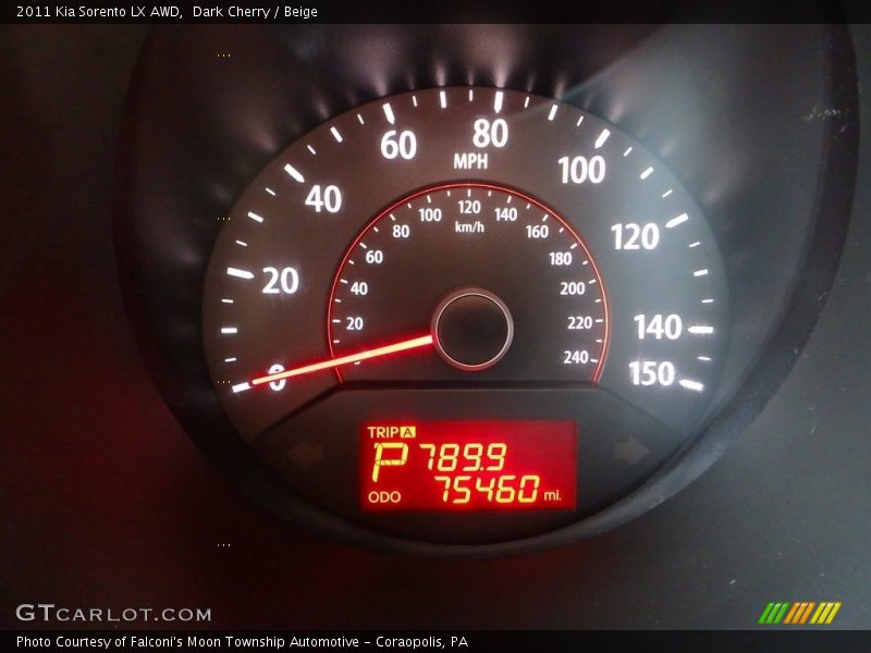 Dark Cherry / Beige 2011 Kia Sorento LX AWD