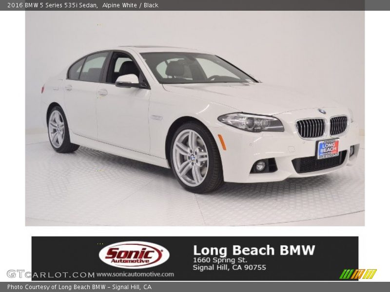 Alpine White / Black 2016 BMW 5 Series 535i Sedan