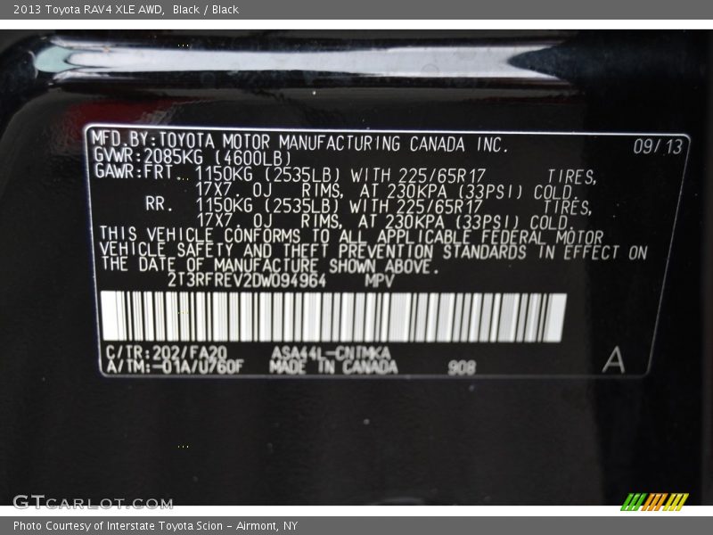 Black / Black 2013 Toyota RAV4 XLE AWD