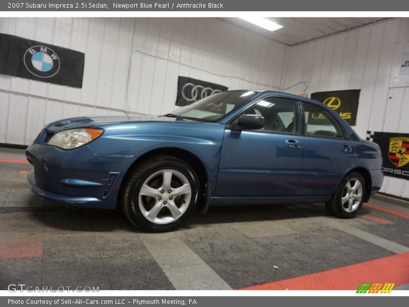 Newport Blue Pearl / Anthracite Black 2007 Subaru Impreza 2.5i Sedan
