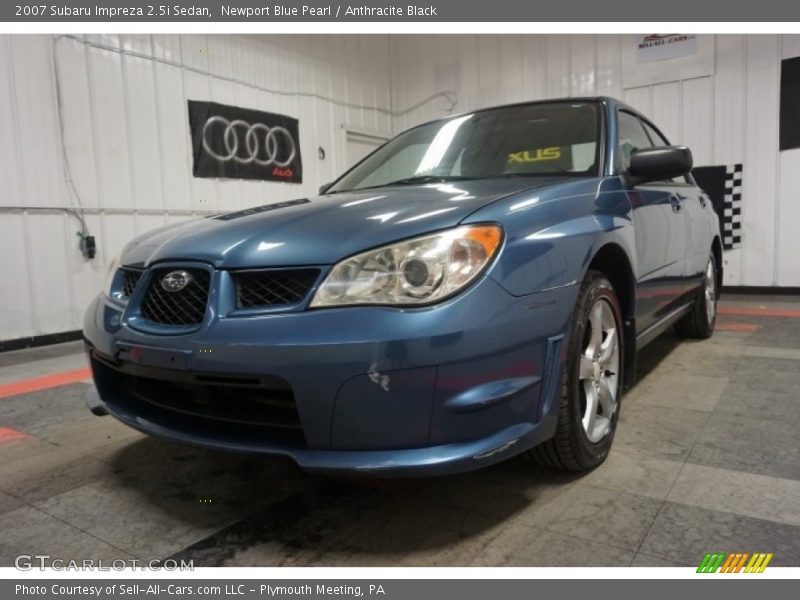 Newport Blue Pearl / Anthracite Black 2007 Subaru Impreza 2.5i Sedan