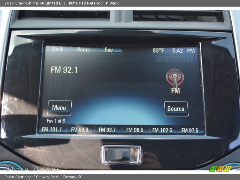 Butte Red Metallic / Jet Black 2016 Chevrolet Malibu Limited LTZ