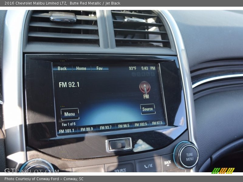 Butte Red Metallic / Jet Black 2016 Chevrolet Malibu Limited LTZ