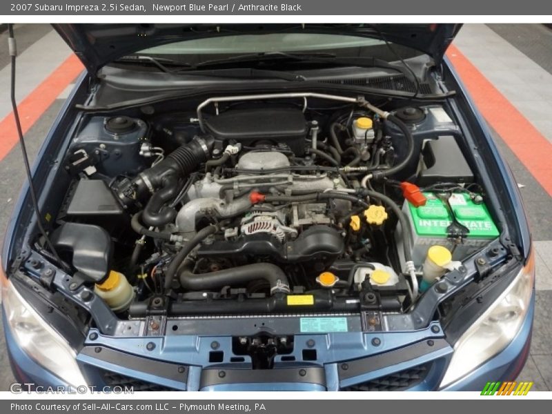 Newport Blue Pearl / Anthracite Black 2007 Subaru Impreza 2.5i Sedan