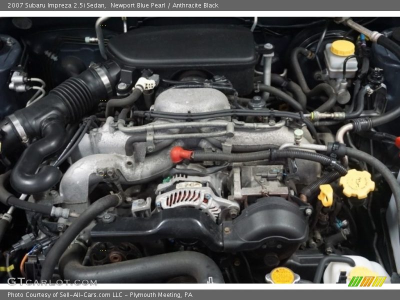 Newport Blue Pearl / Anthracite Black 2007 Subaru Impreza 2.5i Sedan