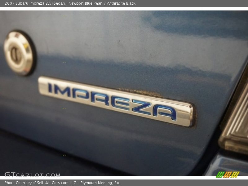 Newport Blue Pearl / Anthracite Black 2007 Subaru Impreza 2.5i Sedan