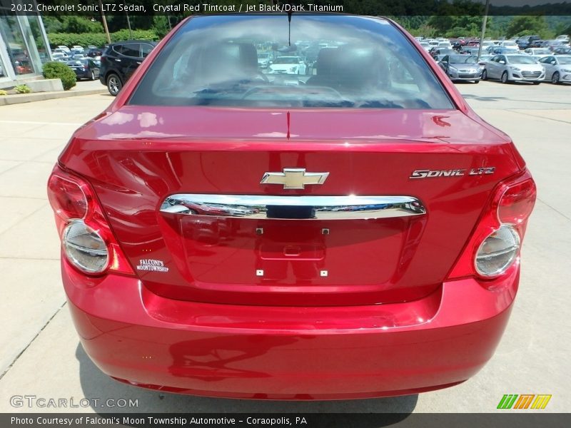 Crystal Red Tintcoat / Jet Black/Dark Titanium 2012 Chevrolet Sonic LTZ Sedan